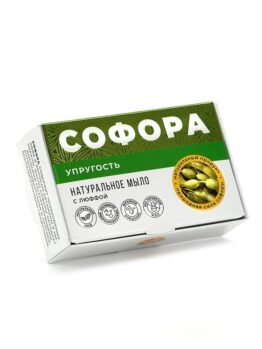 Натуральное мыло с люффой «Крымский лекарь • Софора» - Упругость